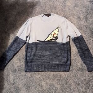 Brooks Brothers Sailboat Blue Summer Sweater, medium